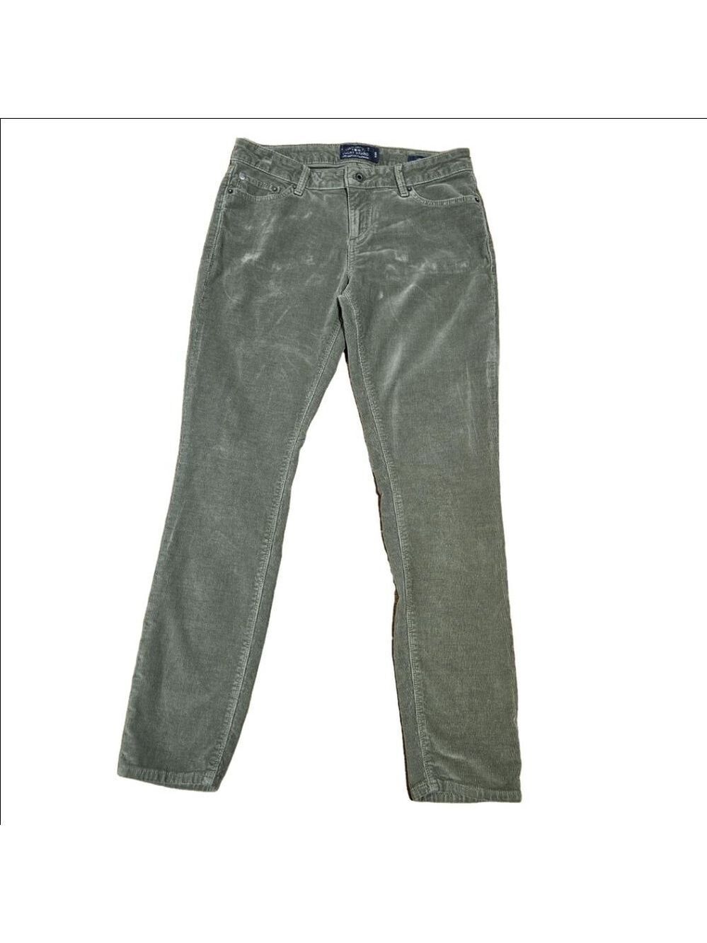 Women's Lucky Brand Lolita Skinny Corduroy Pants Size 6/28 Green